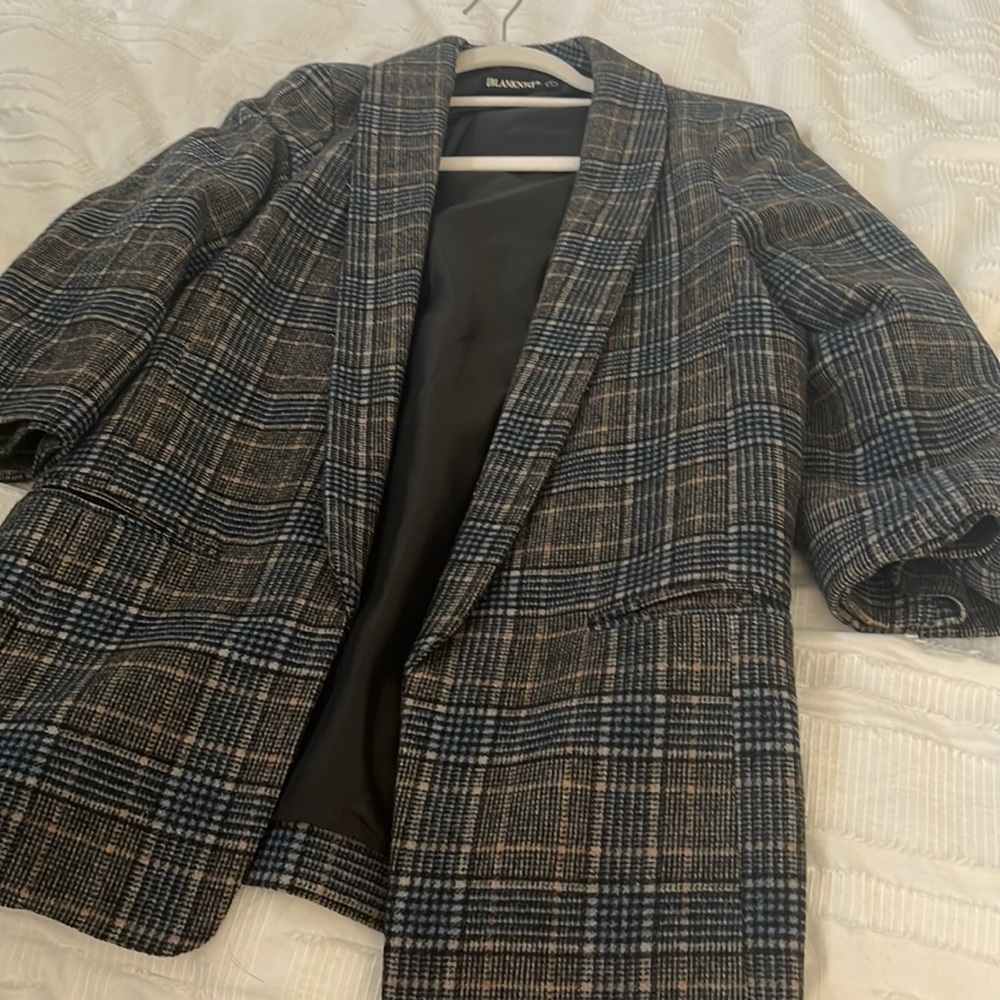 plaid blazer